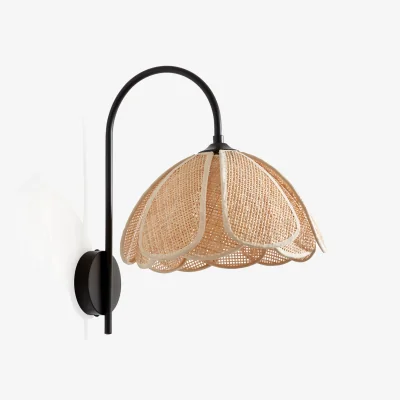 La Redoute Lola Metal & Rattan Petal Wall Light