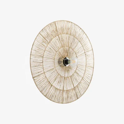 La Redoute Yaku 80cm Diameter Round Hemp Wall Light