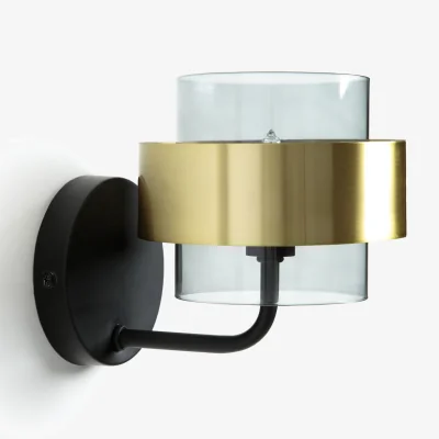 La Redoute Botello Glass and Brass Wall Light