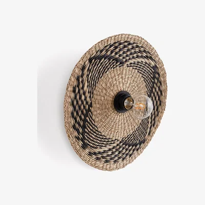 La Redoute Rozeta Woven Wall Light, Diameter 34cm