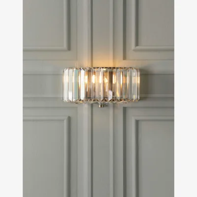 Marks & Spencer Laura Ashley Fernhurst Faceted Crystal Wall Light Antique Brass
