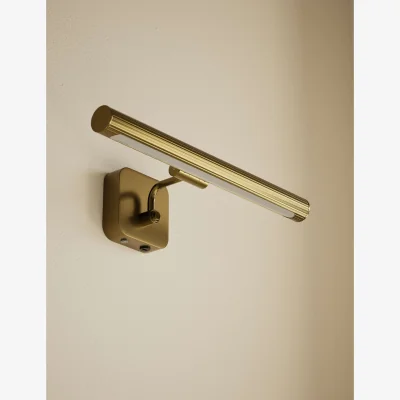 Marks & Spencer M&S Metal Reeded Picture Wall Light Antique Brass