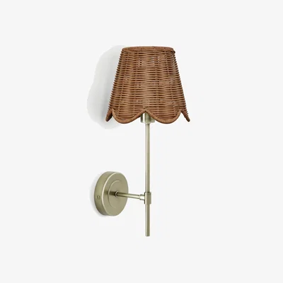 Marks & Spencer M&S Rattan Scalloped Wall Light - Natural, Natural