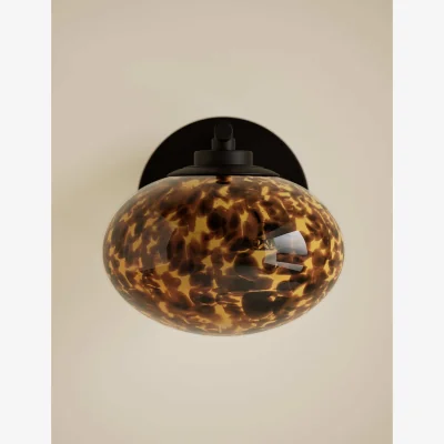 Marks & Spencer M&S Rechargeable Tortoiseshell Glass Wall Light Black