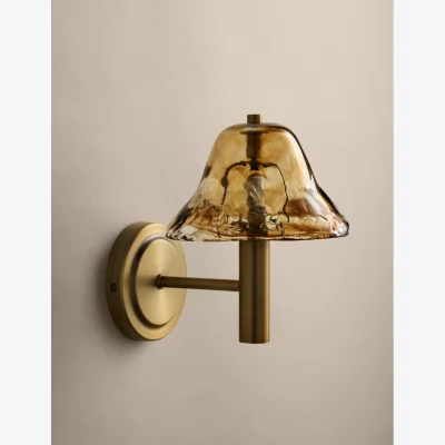 Marks & Spencer M&S Glass Wavy Wall Light Brown