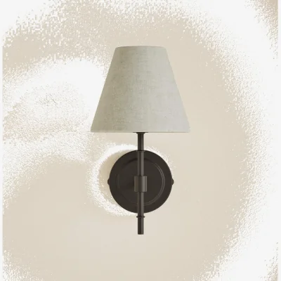 Marks & Spencer M&S Metal Ribbed Stem Wall Light Black