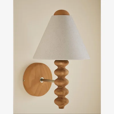 Marks & Spencer M&S Evelyn Wood Bobbin Wall Light Wood