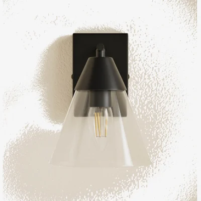 Marks & Spencer M&S Square Base Cone Hinged Wall Light Black