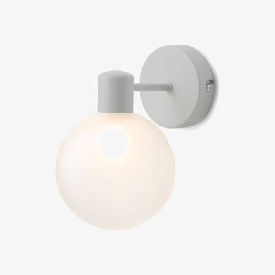 Made.com Sawyer Outdoor Wall Light, Grey & Frosted Glass