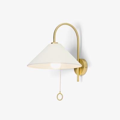 Made.com Natalie Wall Lamp, Brass & White