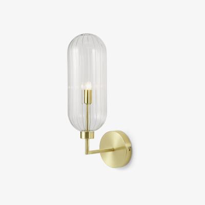 Made.com Dia Wall Lamp, Glass and Brass