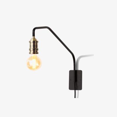 Made.com Starkey Wall Lamp, Black and Brass