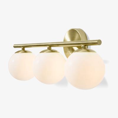 Made.com Globe Diner Wall Light, Opal Glass & Brass