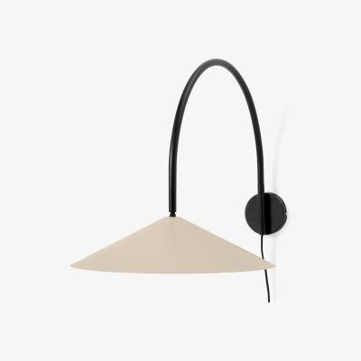 Made.com Alisa Overreach Plug In Wall Light, Black & Ivory Metal
