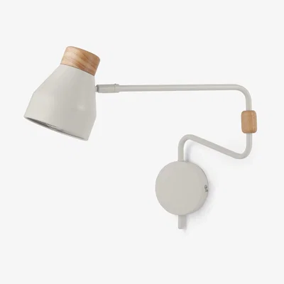 Made.com Albert Swing Arm Wall Lamp, Muted Grey