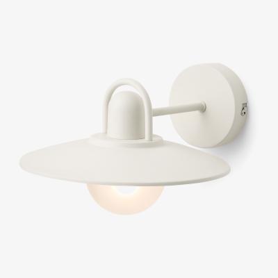 Made.com Kenver Outdoor Wall Light, Warm Grey & Frosted Glass