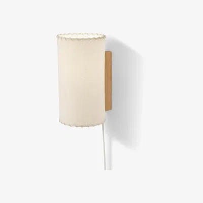 Made.com Neutra Wall Lamp, Natural Stain Wood & Textured Fabric
