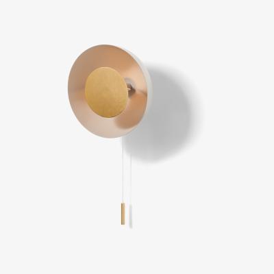 Made.com Ward Wall Lamp, Grey & Gold Foil