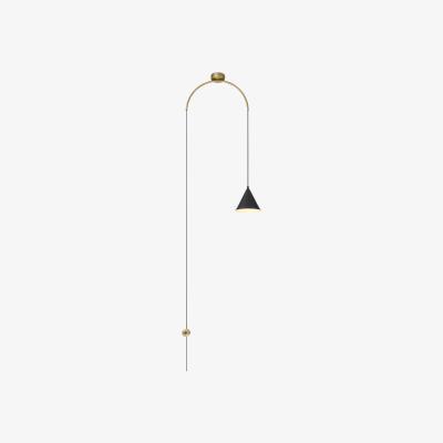 Made.com Amada Wall Lamp, Black & Antique Brass