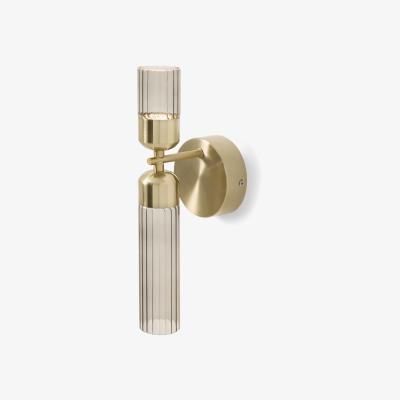 Made.com Verona LED Wall Light, Brushed Brass & Smoked Glass