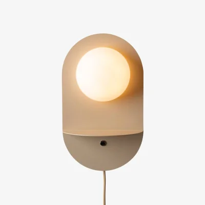 Made in Design Tokyo Wall light with plug metal beige / Integrated USB Port - It's about Romi