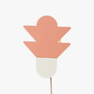 Made in Design Parede Abacaxi Wall light with plug metal pink / L 22 x H 30 cm - ATELIER DOBRA