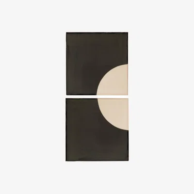 Made in Design Tiles Moon N Wall light with plug ceramic black / Handmade in Portugal - VIOLAINE D'HARCOURT