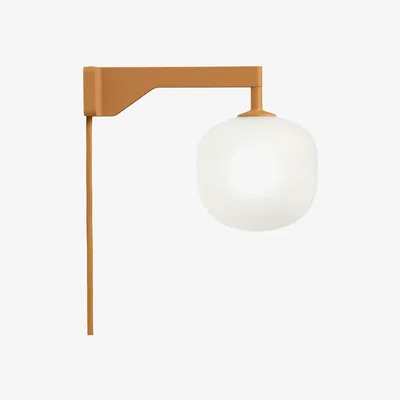 Made in Design Rime Wall light with plug - / Hand-blown glass by Muuto Orange
