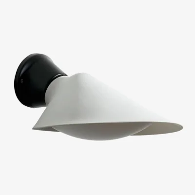 Made in Design Plume Wall light ceramic white / Adjustable - With diffuser screen - DCW éditions