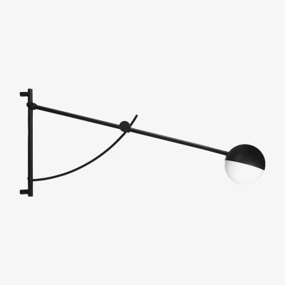 Made in Design Balancer Wall light with plug - / Rotating arm - Length adjustable from 102 to 158 cm by Northern Black