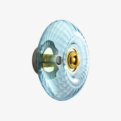 Made in Design Grace Wall light glass blue / Large - Ø 28 cm - ELEMENTS LIGHTING