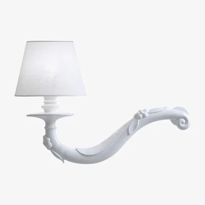Made in Design Déjà-vu Wall light - Ceramic & Linen - L 45 x H 32 cm by Karman White