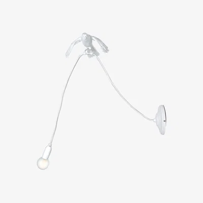 Made in Design Sparrow / Taking off Wall light with plug plastic material white - Seletti
