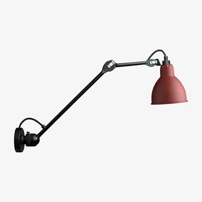 Made in Design N°304L40 Wall light - / Arm L 40 cm by DCW éditions Red