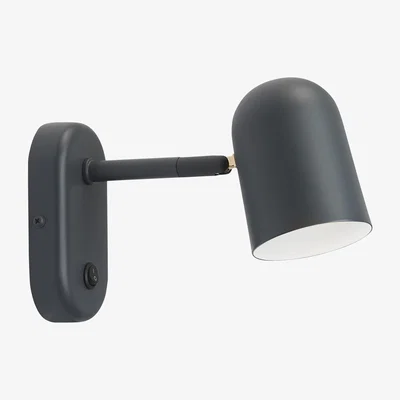 Made in Design Buddy Wall light with plug - / L 16 cm - Metal by Northern Grey