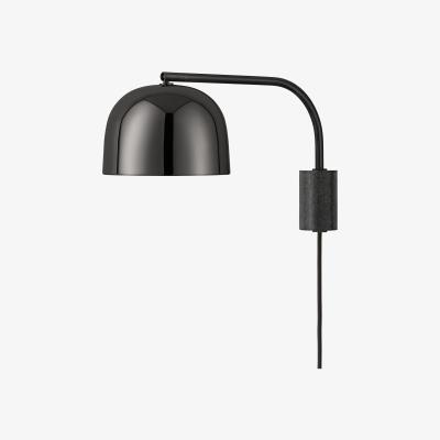 Made in Design Grant Wall light with plug - / Metal & granite - Adjustable - L 43 cm by Normann Copenhagen Grey/Black