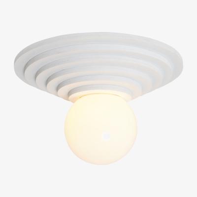 Made in Design Lolo Wall light - / Expanded foam & glass - Ø 30 cm by Axel Chay White