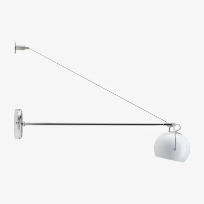 Made in Design Beluga Verre blanc Wall light - Adjustable wall lamp - White glass version by Fabbian White