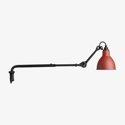 Made in Design N°203 Wall light with plug - Wall lamp by DCW éditions Red