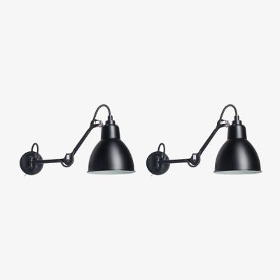 Made in Design Promo pack metal black / Set 2 Wall lights N° 204 Switch - With switch - DCW éditions