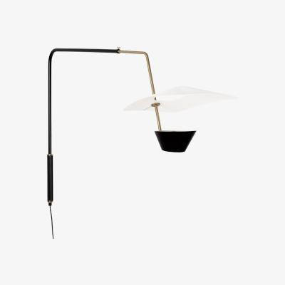 Made in Design G25 Wall light with plug - / Potence – 1951 reissue, Pierre Guariche by SAMMODE STUDIO White/Gold/Metal