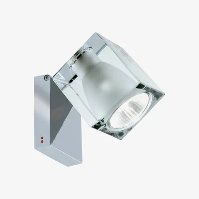 Made in Design Cubetto  Crystal Wall light - Ceiling lamp - Swiveling by Fabbian Transparent