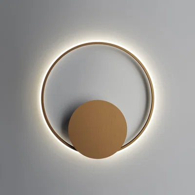 Made in Design Olympic LED Wall light - / Ø 60 cm by Fabbian Brown/Metal