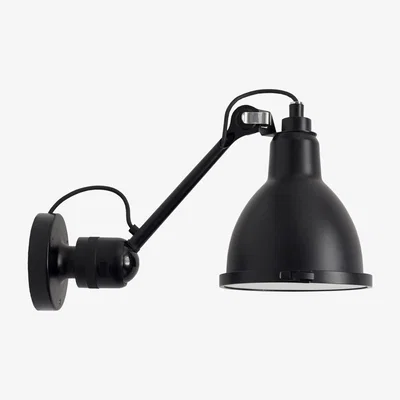 Made in Design N°304 XL Wall light - / Outdoor - Arm: L 30 cm by DCW éditions - Lampes Gras Black