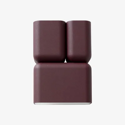 Made in Design Tabata LN10 Wall light - / Cast aluminium - L 15 x H 21 cm by &tradition Red/Purple