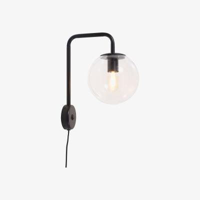 Made in Design Warsaw Wall light with plug - / Glass & metal by It's about Romi Black