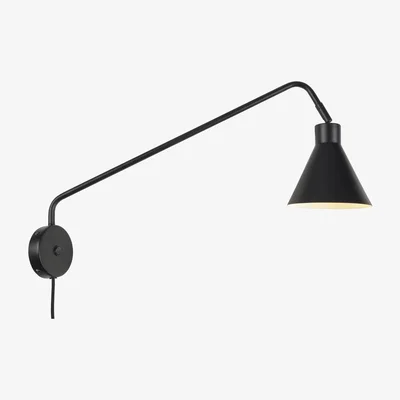 Made in Design Lyon Wall light with plug - / Pivoting & orientable - L 70 cm by It's about Romi Black