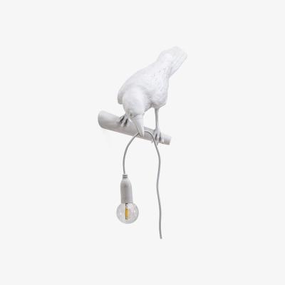 Made in Design Bird Looking Wall light with plug - / Wall - Perched raven by Seletti White