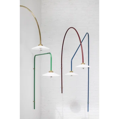 Made in Design Hanging Lamp n°3 Wall light with plug - / H 135 x L 137.5 cm by valerie objects Red