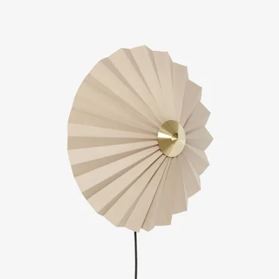 Made in Design Pliss Wall light with plug textile beige / Ø 48 cm - HÜBSCH